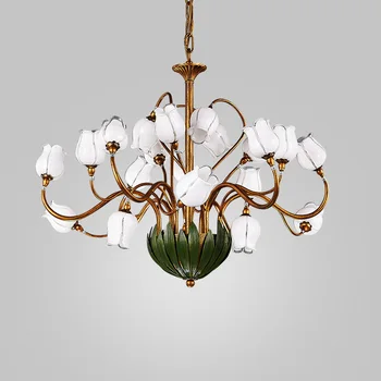 

Living room chandelier American pastoral style Nordic creative personality British Romantic warm bedroom restaurant lamp