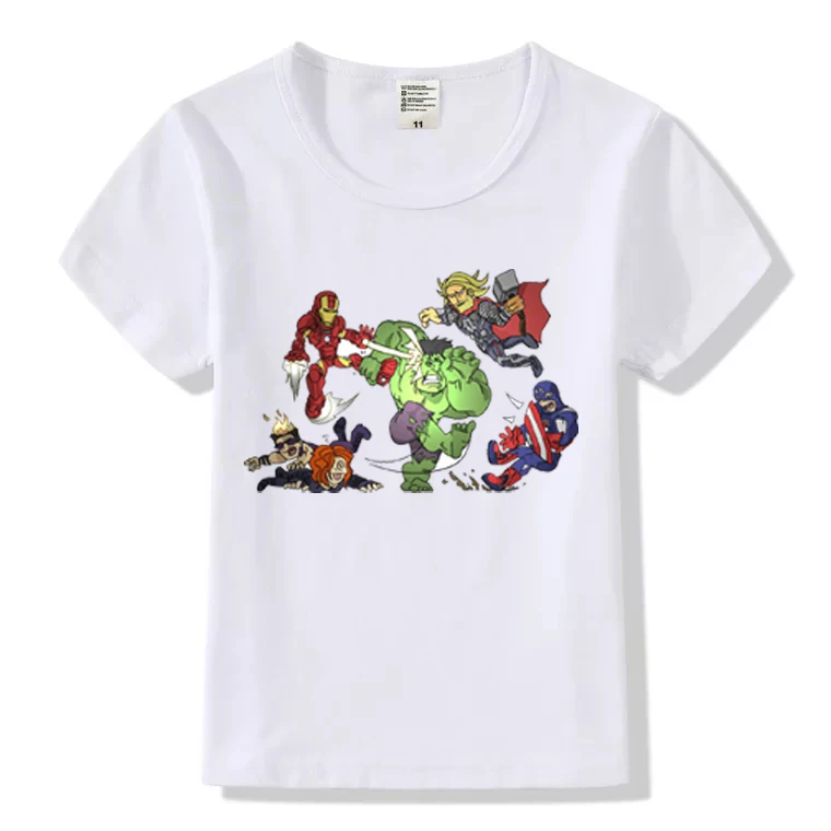 

2019 funny T-shirt new movie Avengers 4 doll T-shirt girls boys T-shirt HHY502A free design welcome to map custom