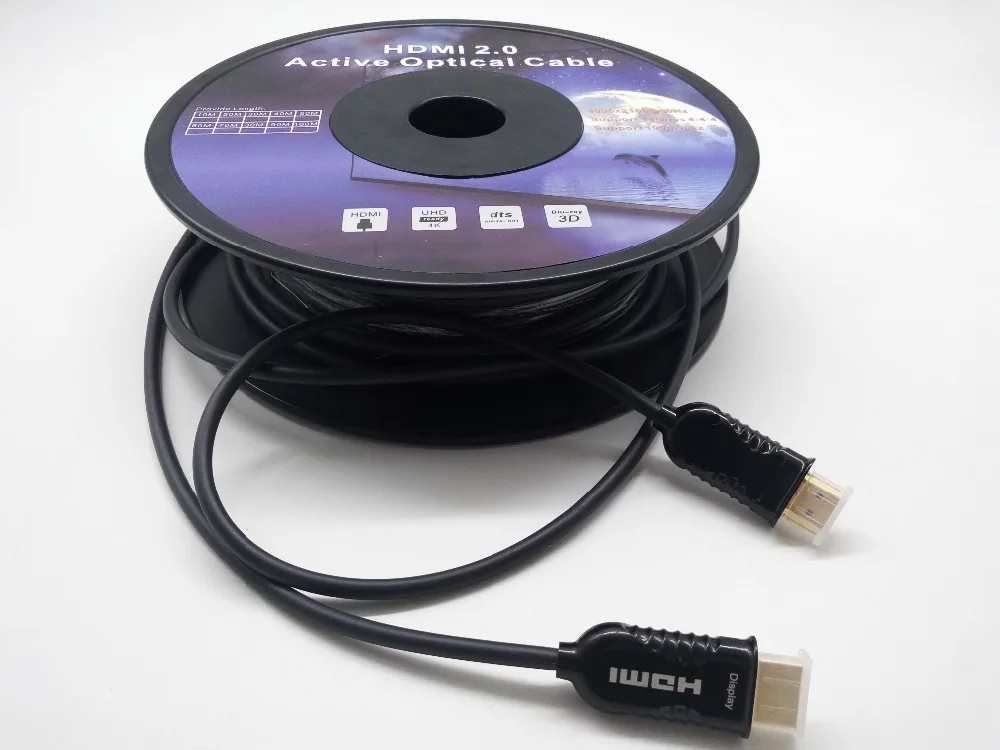 AOC HDMI активный гибридный кабель HDR 4K @ 60Hz EDID/HDCP2.2 18 Гбит/с 20 м 25 30 40 50 60 70 80 90 100 300 1080P 3D |