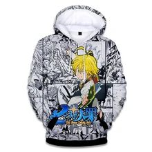 Aikooki Japan Anime Nanatsu No Taizai Men's Pullover Hoodies Men/Women The Seven Deadly Sins Sweatshirts Kawaii Cartoon Coats