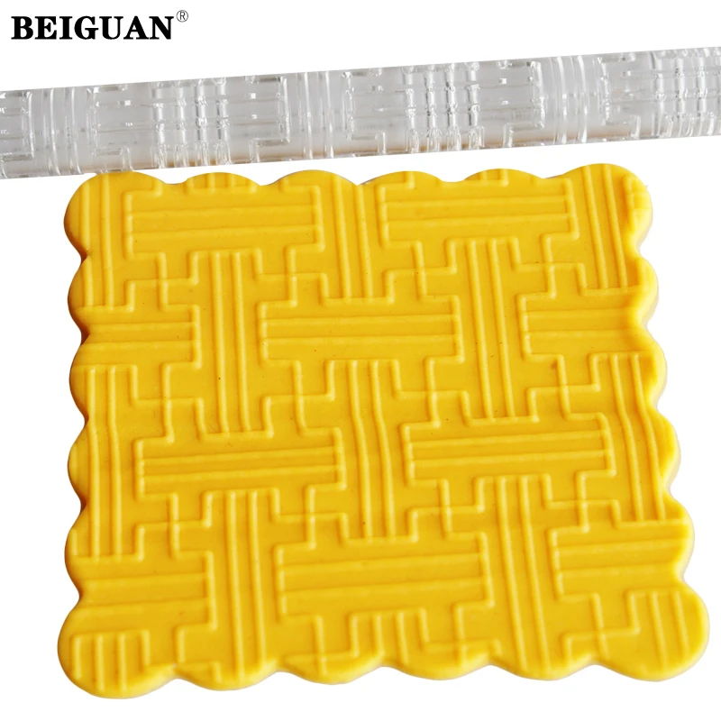 Baking Tools Labyrinth Textured Rolling Pin Fondant Cake Decorating