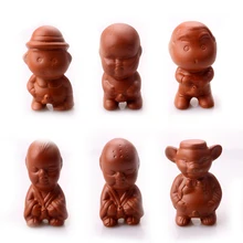 Креативные ручные ремесла прекрасный мальчик чай домашнее животное украшения Чай для домашних животных церемония играть Исин фиолетовый глина Чай Аксессуары