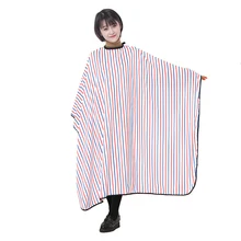 Большой размер в полоску для взрослых, Парикмахерская накидка, платье, водонепроницаемая ткань для стрижки волос, модные накидки с узором