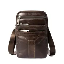 Хит, маленькая, деловая, натуральная кожа, мужская сумка через плечо, мужская сумка из воловьей кожи, для отдыха, на одно плечо, на молнии, маленькая сумка