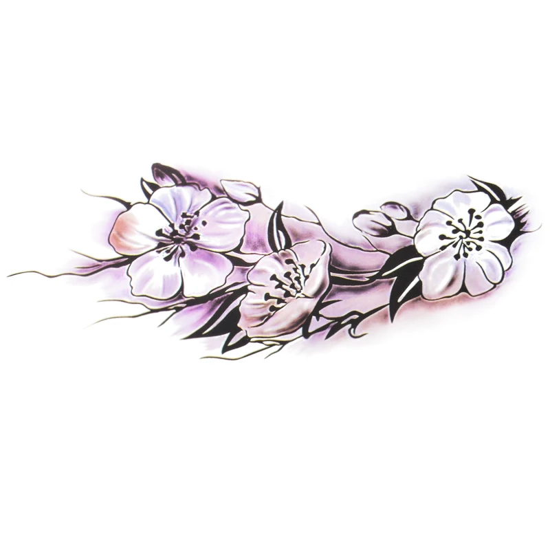 Shellhard 1 Sheet Waterproof Temporary Tattoo Sticher Womens Rose Flower Removable Body Arm Leg Art Fake Tattoo Sticker