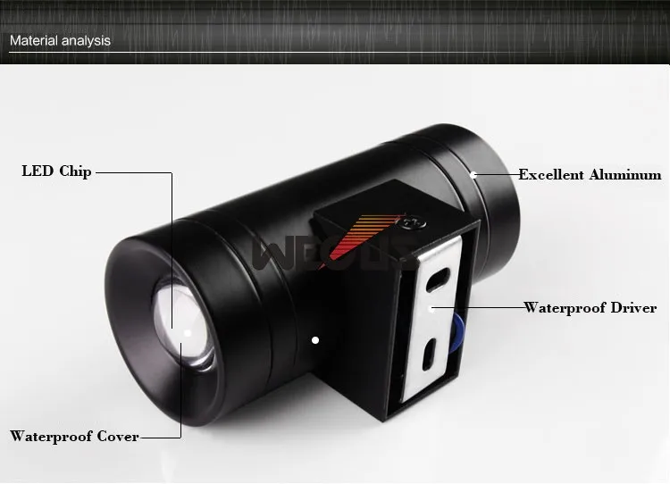 WECUS) вверх и вниз светодиодный настенный светильник, внутренний фоновый светильник, наружный светильник для крыльца, водонепроницаемый садовый настенный светильник
