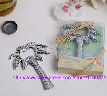 

400pcs Silver Palm Breeze Chrome Palm Tree Bottle Can Opener Openers wedding Party Baby shower favor gift Favors