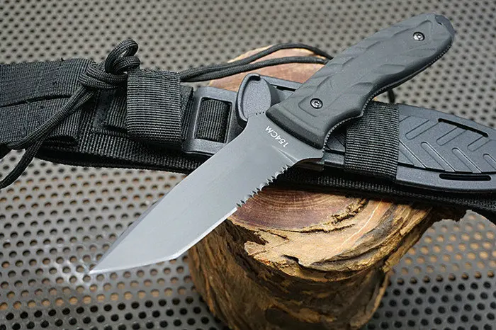 

Trskt 154CM Steel , ABS + Nylon Sheath, Fixed Blade Knife Hunting Camping knife Survival Rescue Knives Outdoor Tool Dropshipping
