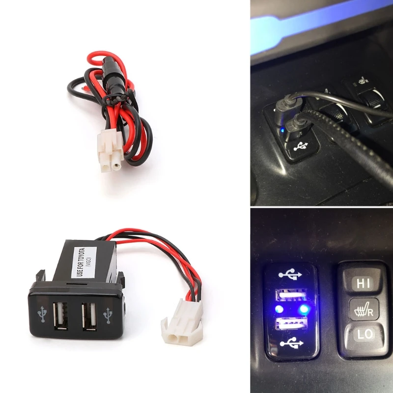 Автомобильное зарядное устройство с 2 USB портами 12 В 4 А|Кабели адаптеры и разъемы|