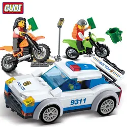 Городская полицейская серия высокая скорость полицейский Чейз строительные блоки набор мини-Кирпичи Модель Обучающие собранные игрушки