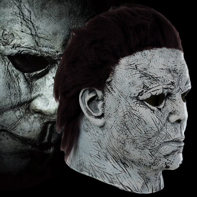 

2018 Hot Movie Halloween Horror Michael Myers Mask Cosplay Adult Latex Full Face Helmet Halloween Party Scary Props Dropshipping