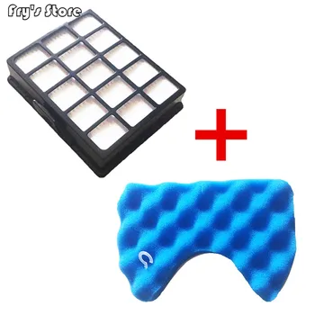 

1PC Dust Hepa Filter & 1 Set Blue Sponge Filters Kit for Samsung DJ97-00492A SC6520 SC6530/40/50/60/70/80/90 SC68 Vacuum Cleaner
