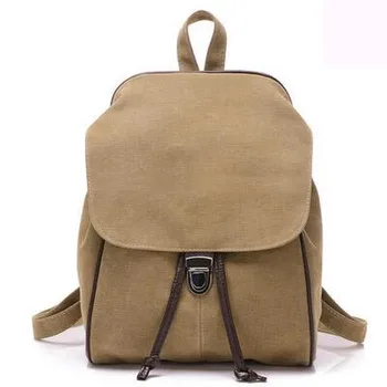 

Simple fresh design Korean style canvas women backpack fashion girls leisure bag vintage small travel bag