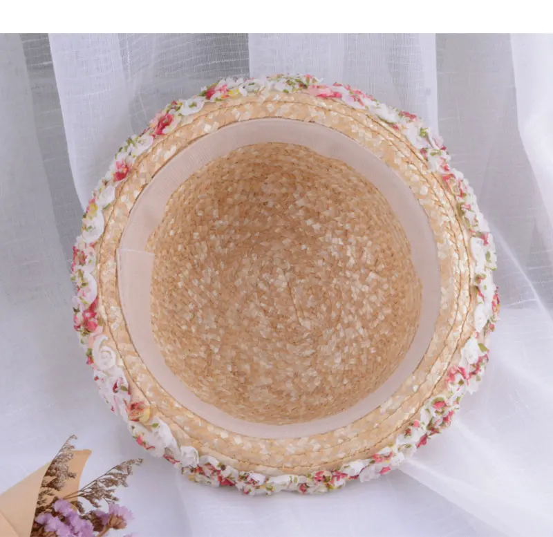 baby straw hat womens straw hats for women summer beach sun hat kids girls with flowers  (13)