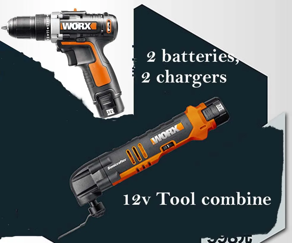 Dependencia Guiño conversacion New Arrival Worx Combine Tool Electric Screwdriver +oscillating Saw With 12v  Battery 1 Charger - Electric Wrench - AliExpress