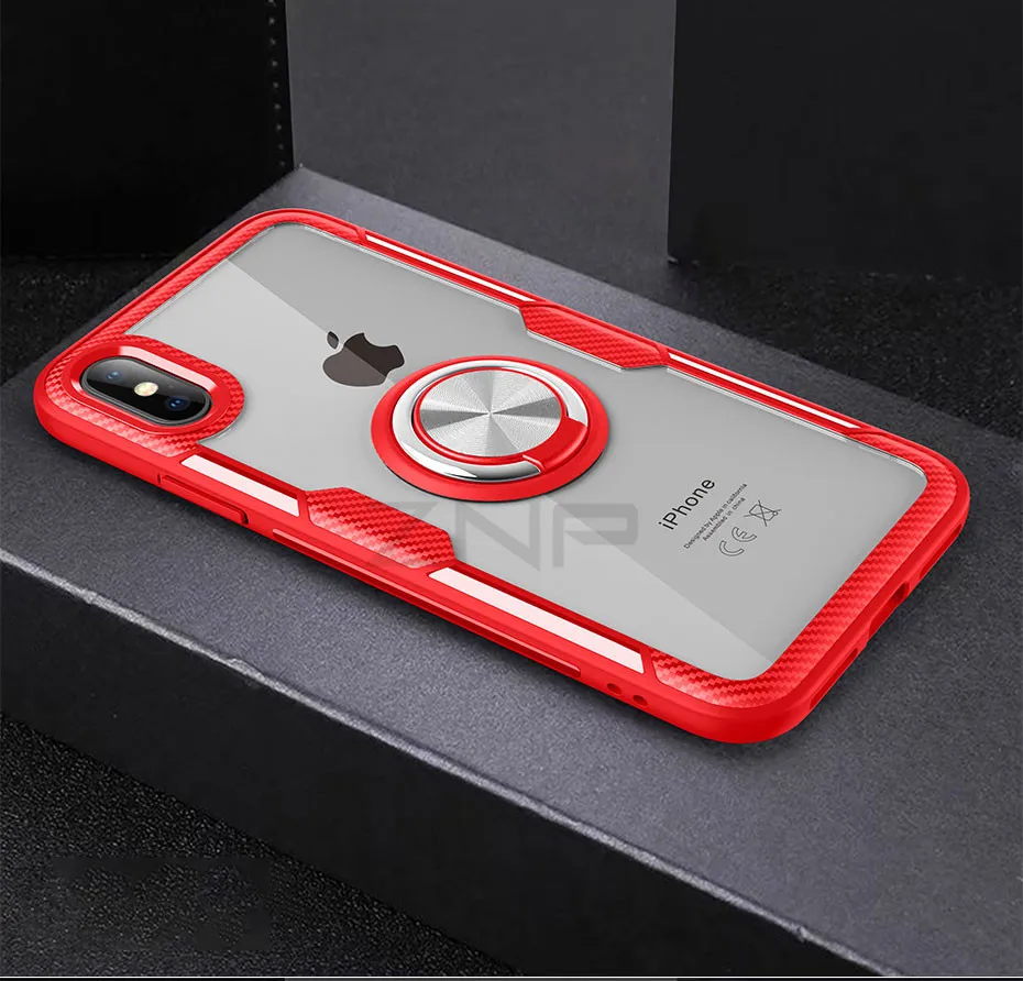 ZNP Luxury Magnetic Ring Stand Phone Case For iPhone 6 6s 7 8 Plus X Holder Full Cover Cases For iPhone X XS Max XR Case Shell