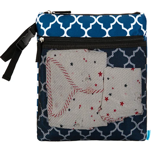 Сумка для подгузников, сумка для подгузников для мамы и ребенка, Большая вместительная сумка для мам, рюкзак для беременных с сменной подкладкой, водонепроницаемая сумка на лямках для коляски - Цвет: Blue Dry and wet bag