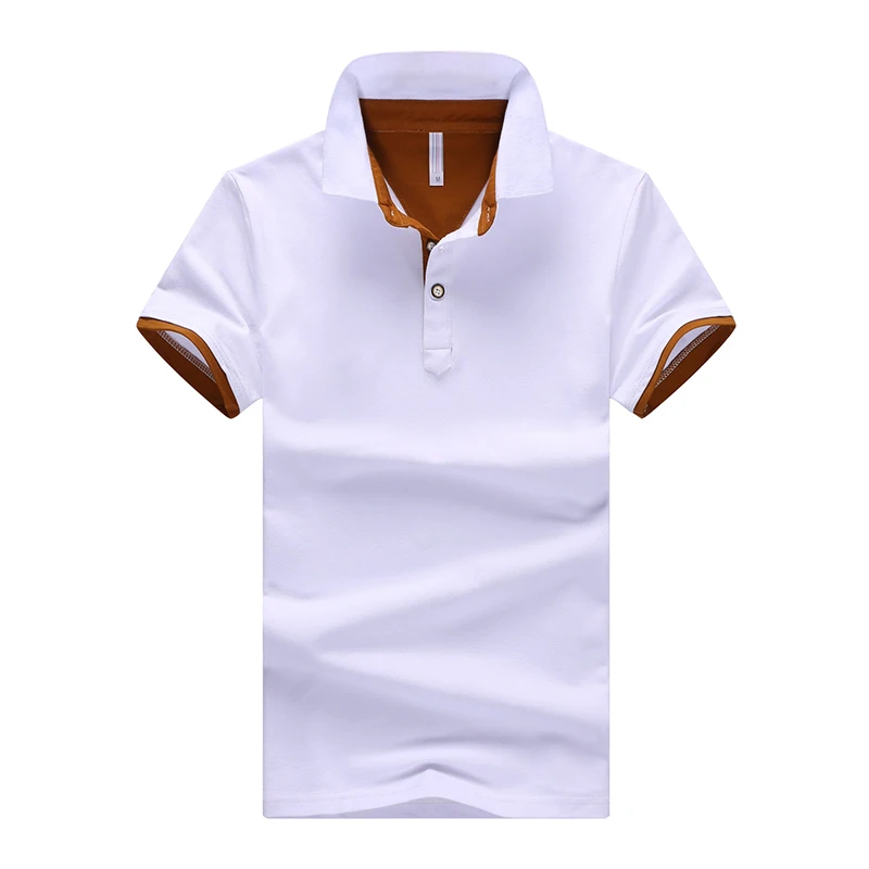 Новое Брендовое Мужское поло Повседневное Стенд воротник Мужское поло рубашка Для мужчин s дышащие рубашки поло Для мужчин твердые хлопок короткий рукав Camisas - Цвет: 501 White