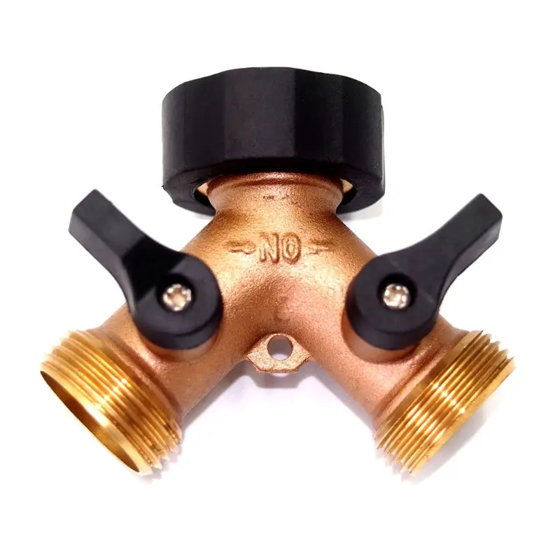 

Copper Metal Valve Independent Switch Diverter 2-way Y-shaped Garden Water Pipe Y Shunt 3/4 Thread Ball Valve Water Faucet Irrig