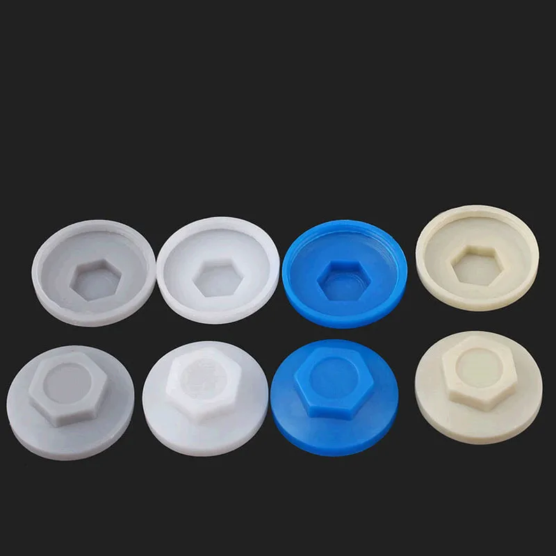 

50pc practical Plastic hole plug Screw Cover Fold Cap Button For Furniture Decorative Hexagon screw cap Hardware accessories