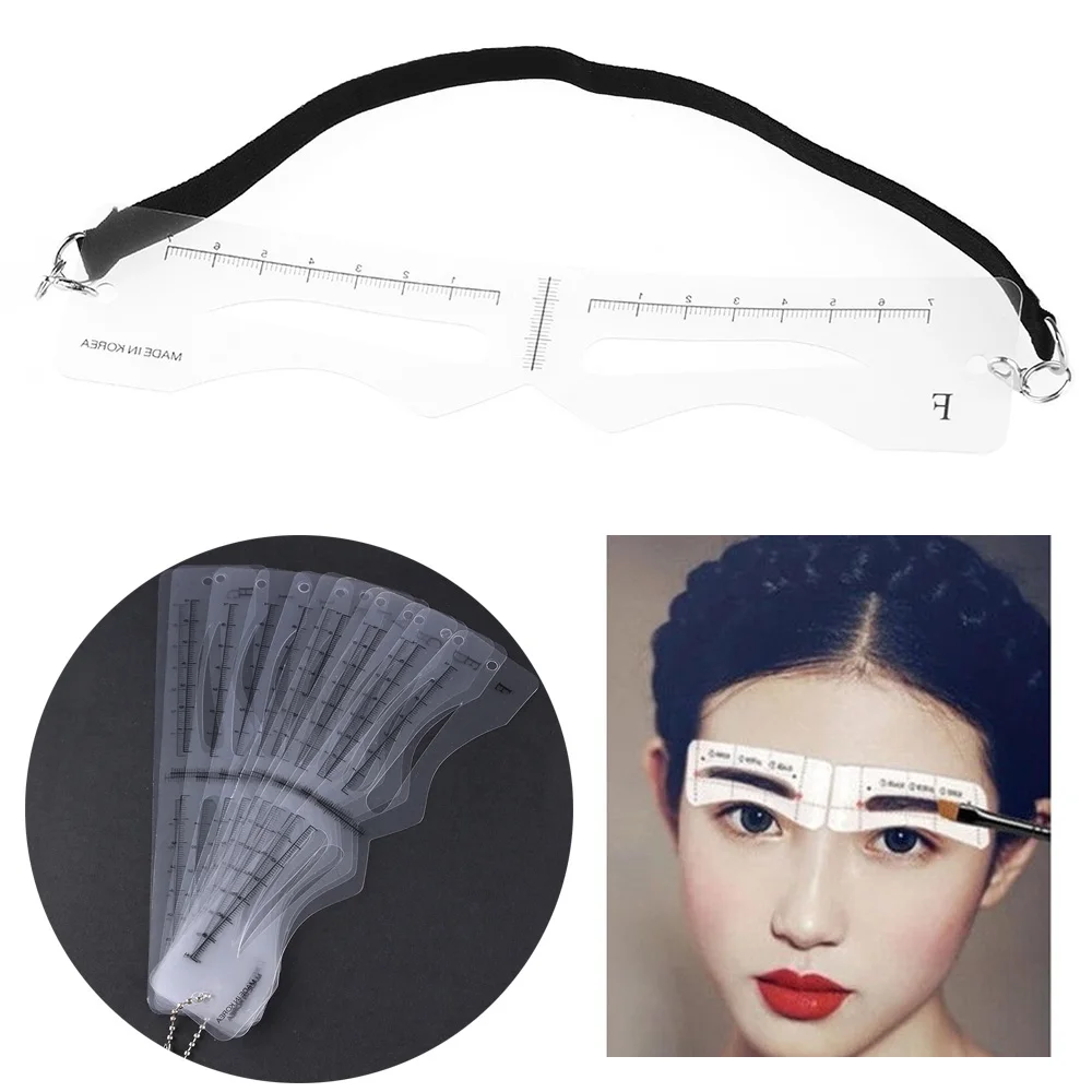 

12Pc/Set Hot Sale Fashion Eyebrow Grooming Shaping Stencils Card DIY Eyebrow Shaper Makeup Template Eyebrow Stencils Card Kit