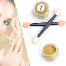 1pc 2016 1g/Box Nail Art Chrome Pigment Womens Girl Mirror Effect Powder DIY Makeup Body Art Products Trendy Shinning Gold