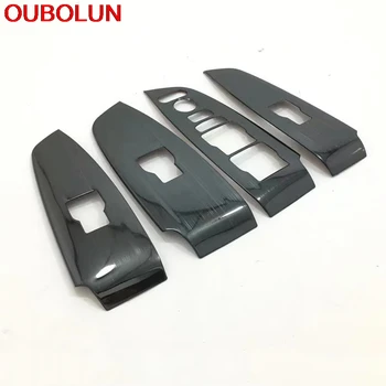 

OUBOLUN Stainless Steel For Honda Accord 10th 2018 2019 LHD Car Interior Door Window Lift Switch Panel Covers Trim 4pcs