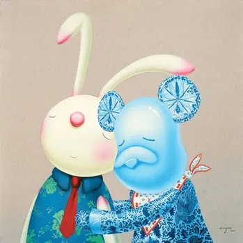 

hand painted Song Wei with David modern oil painting on canvas Christmas present
