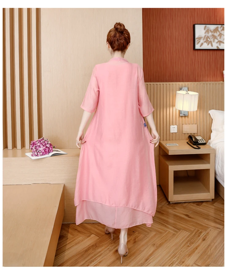 Dress Women Plus Size White Cotton Linen Vintage Summer Dress Long 2 Piece Set Elegant Beach Maxi Dresses for Women 2019 Vestido2