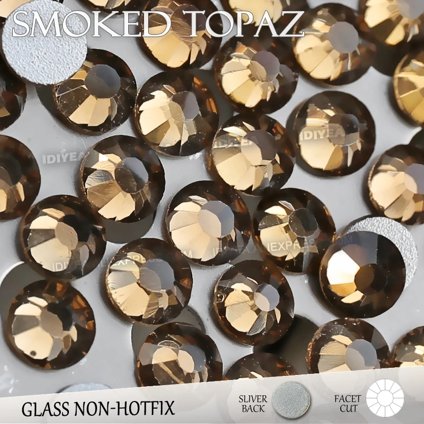 

Smoked Topaz SS3 SS4 SS5 SS6 SS10 SS20 SS30 for Nail Art Rhinestones Glitter Crystal Jewelry DIY Non HotFix stone Decor strass