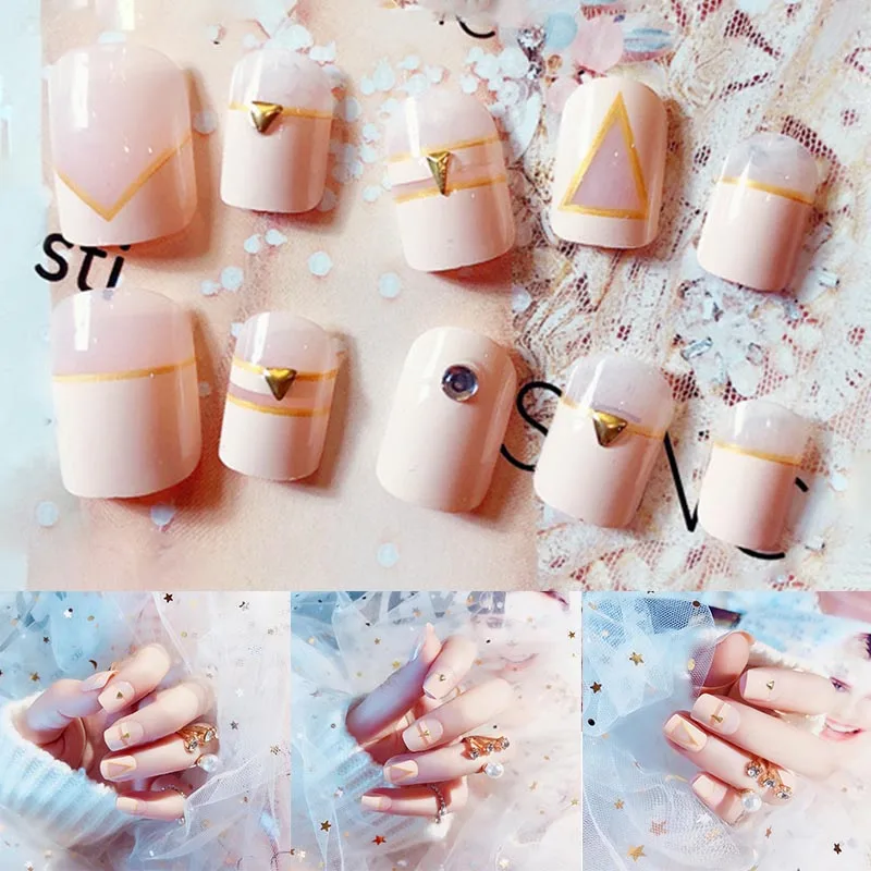 24 шт наклейки для ногтей 3D дизайн самоклеющаяся косметика "сделай сам" JIU55