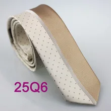 YIBEI coahella Ties тонкий мужской галстук на шею бежевый узкий галстук в полоску Sopts узкий галстук для мужчин жаккардовый тканый галстук De Seda