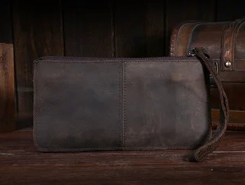 

by dhl or ems 50pcs fashion Men Clutch Bag Pocket Male Cell Phone Case Pack Retro Leather Purse