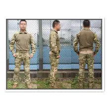 Армии Военная униформа Эмерсон БДУ gen2 в боевой рубашка и брюки и колодки на-ФГ боевой страйкбол камуфляж EM6922