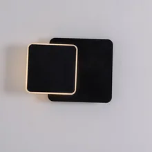 12 шт. 10 Вт квадратный AC85-265V 360 Вращающийся светодиодный акриловый настенный светильник винтажный для спальни прикроватный коридор прохода крыльцо Светильник