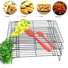 3 слоя кухонный инструмент для выпечки охлаждающая стойка из нержавеющей стали антипригарная сушильная подставка Складная для бисквитного печенья торты, хлеб крутой держатель