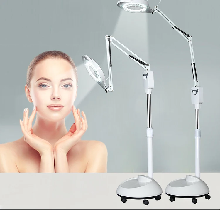 220v Large Standing Rotatable LED Illuminated Magnifier 5x Big