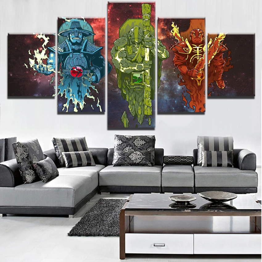 Canvas Wall Art Printed Picture For Living Room Home Decor Frame 5 Pieces Abstract Painting Game Do