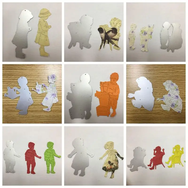 

Boys And Girls Daily Life Metal Cutting Dies DIY Card Album Embossing Scrapbooking Template Stencil Crafts New Dies 2019