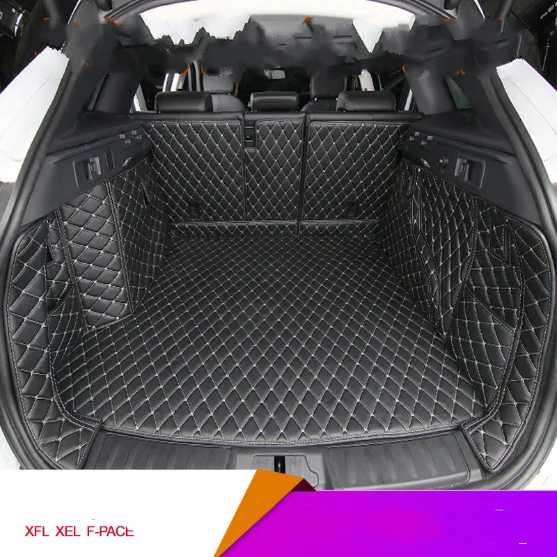 3D Full Covered Waterproof Boot Carpets Durable Custom Car Trunk Mats for 2018 Year Jaguar XFL