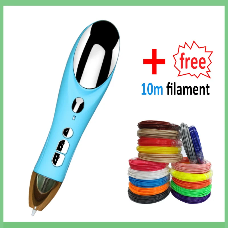 

3D Pen 1.75mm ABS PLA DIY LCD Screen,USB Charging 3D Printing Pen Filament with 5V 2A Adapter Creative Toy Gift For Kids Design