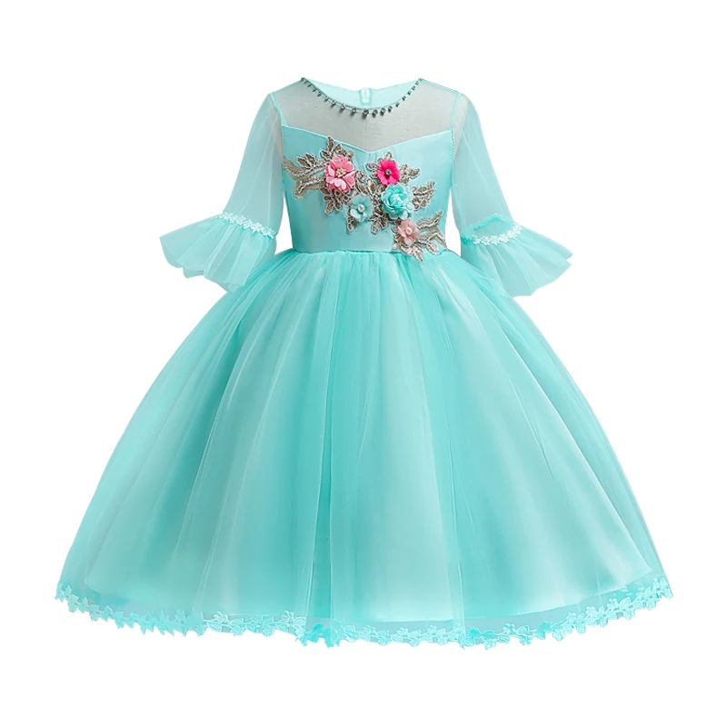 New-Lace-Flower-Princess-Dress-2018-Christmas-Girl-Dress-Autumn-applique-Petals-teens-Girls-Princess-Wedding (1)
