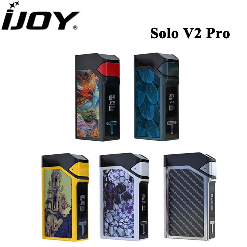 Оригинальный IJOY Solo V2 Pro 200 Вт TC/VW коробка модов электронных сигарет Vape создано