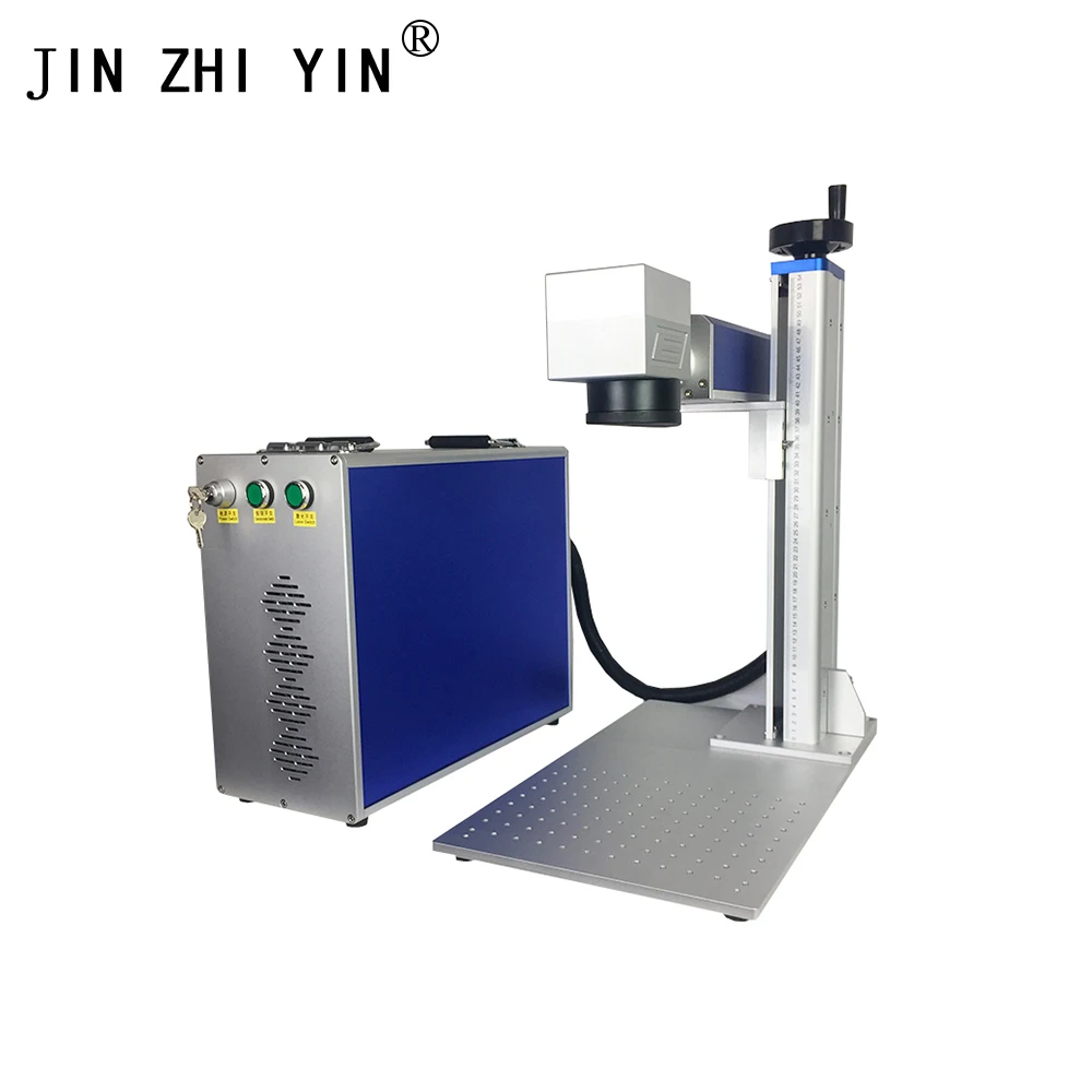 Factory price 20W 30W fiber laser metal marking machine used for aluminum gold silver brass ...