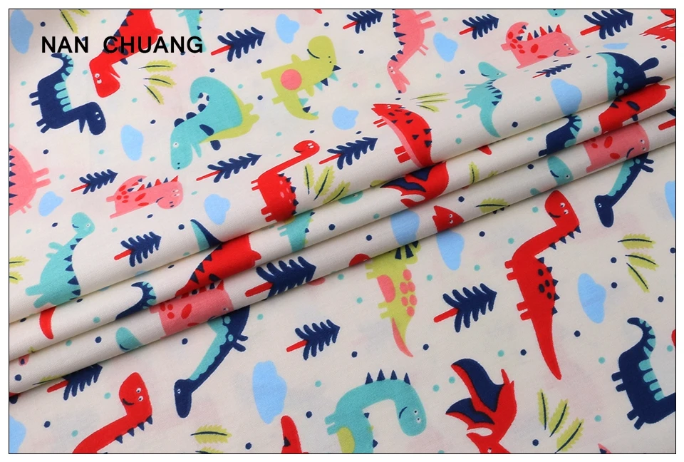 Nanchuang 6 шт./лот саржевая хлопчатобумажная ткань Лоскутная мультяшная ткань для рукоделия шитье для детей и малышей материал