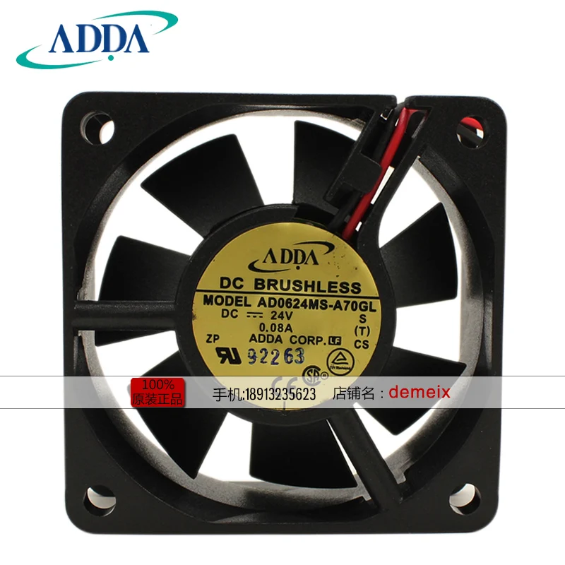 Новый ADDA 6025 AD0624MS-A70GL 24V 0.08A 6 см частоты Вентилятор охлаждения |