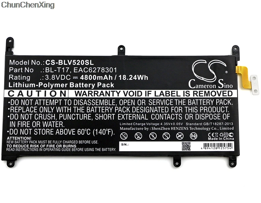 BL T17 батареи Cameron Sino 4800 mAh EAC6278301 для LG G Pad III 8 0 X 3 VK815|Аккумуляторы мобильных