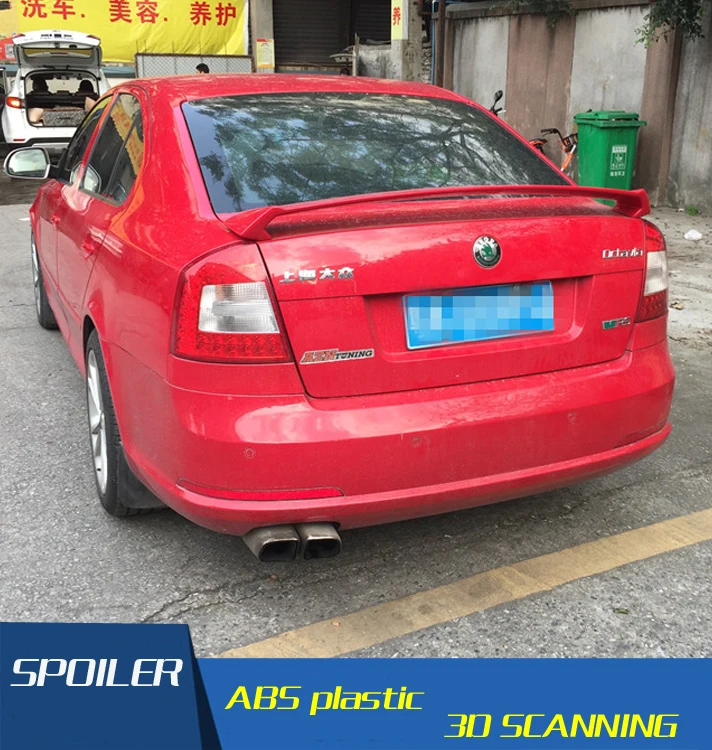 

For Octavia Spoiler High Quality ABS Material Car Rear Wing Primer Color Rear Spoiler For Skoda Octavia Spoiler 2006-2014