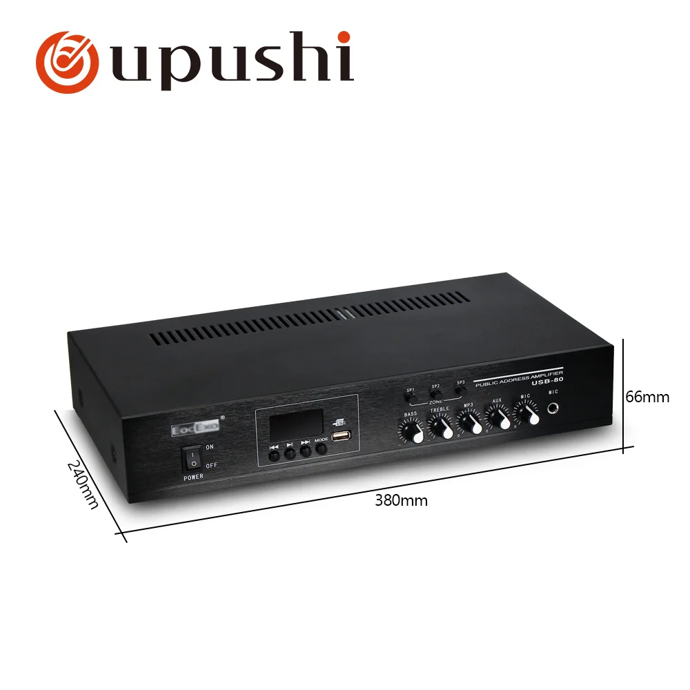 Усилитель звука oupushi 80 Вт bluetooth 3 зоны ПА 100 в плата цифрового усилителя мощности с