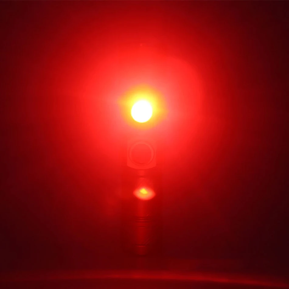 AIMIHUO Mini LED Flashlight USB Rechargeable Outdoor Flashlight LED Side Red Light Night Riding Torch Lantern Built in Battery (14)